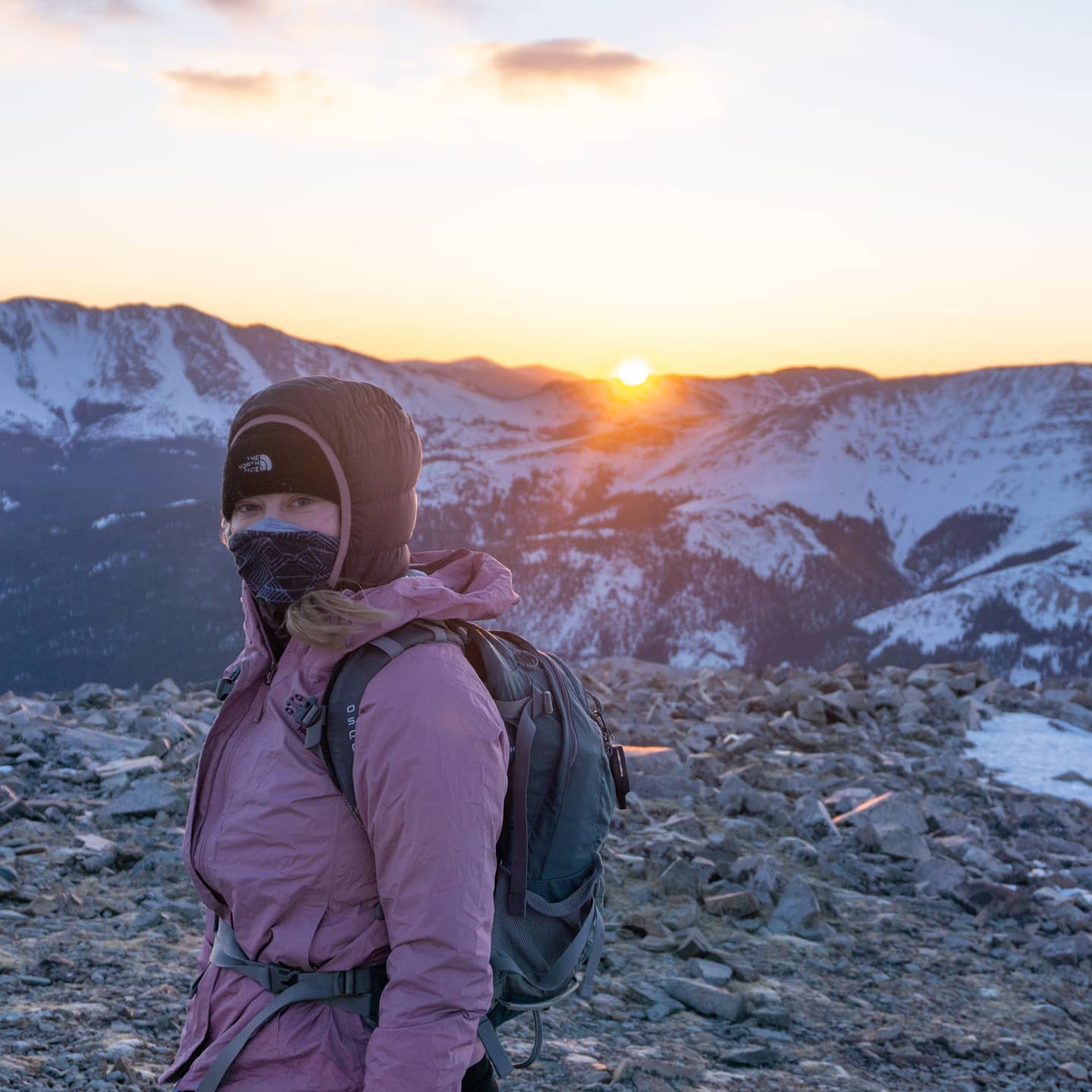 Hike up Quandary peak that @lemhoffman and I did back in February. We started at 4am and were done dy 10am. It was supposed to be 10 mph winds, but it ended up being around 40 mph with gusts up to 60 . Winter 14ers are hard!